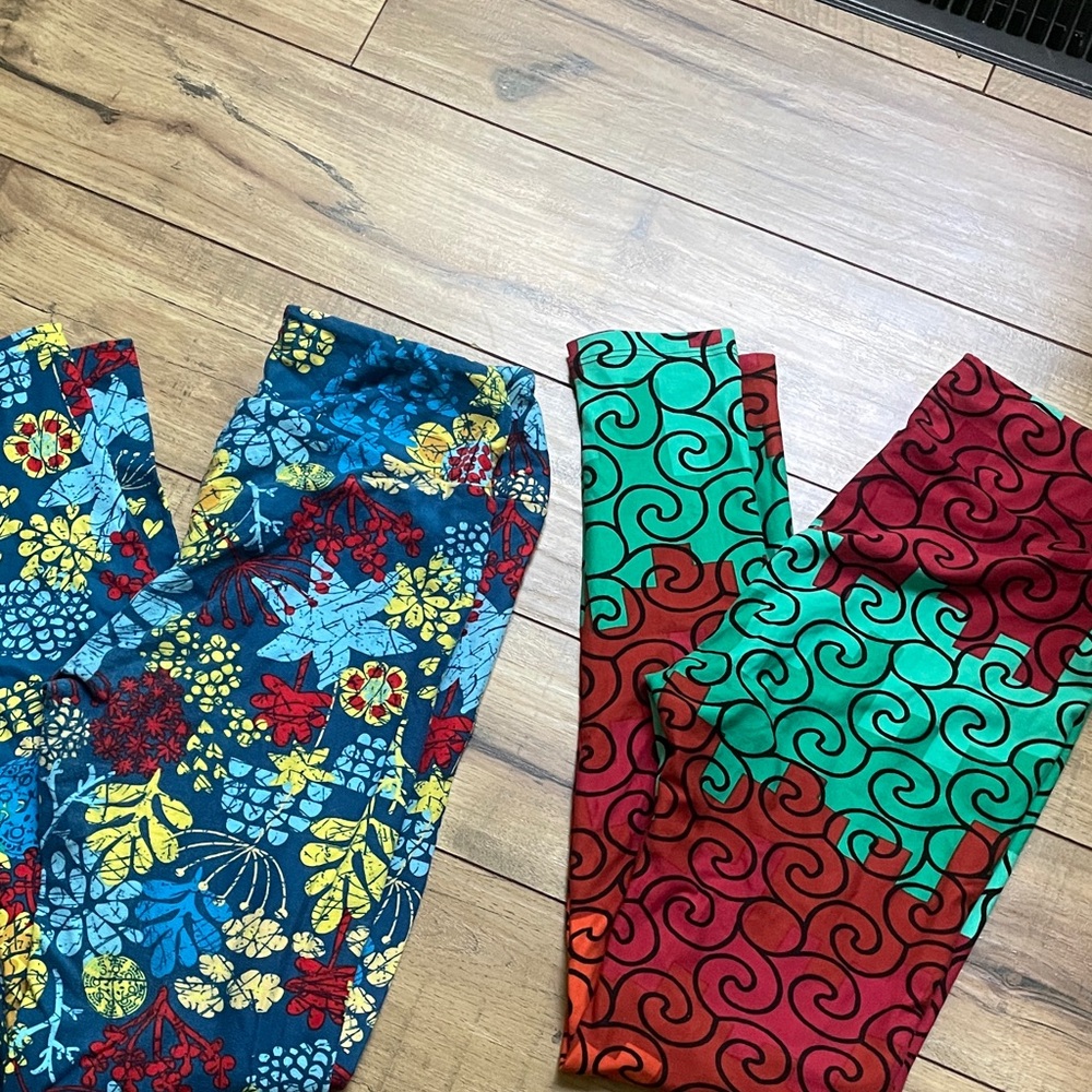 LuLaRoe one size leggings colorful patterns